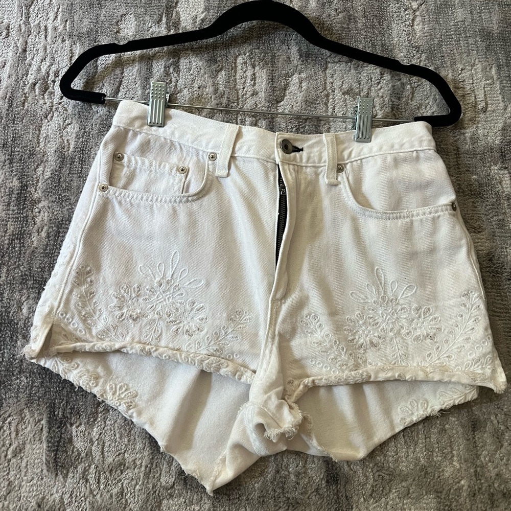 Rag and Bone White Jean Shorts